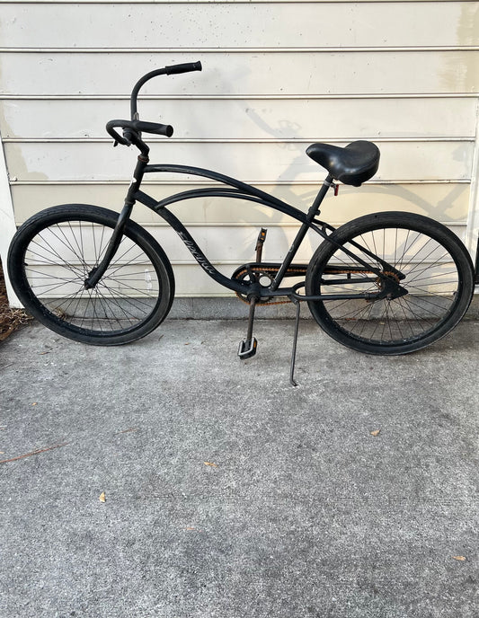 26in Men's Black Beach Cruiser